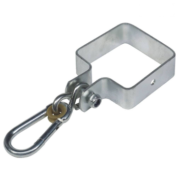 Schaukelschelle mit Karabiner 9x9 cm Vierkant Grau 620897